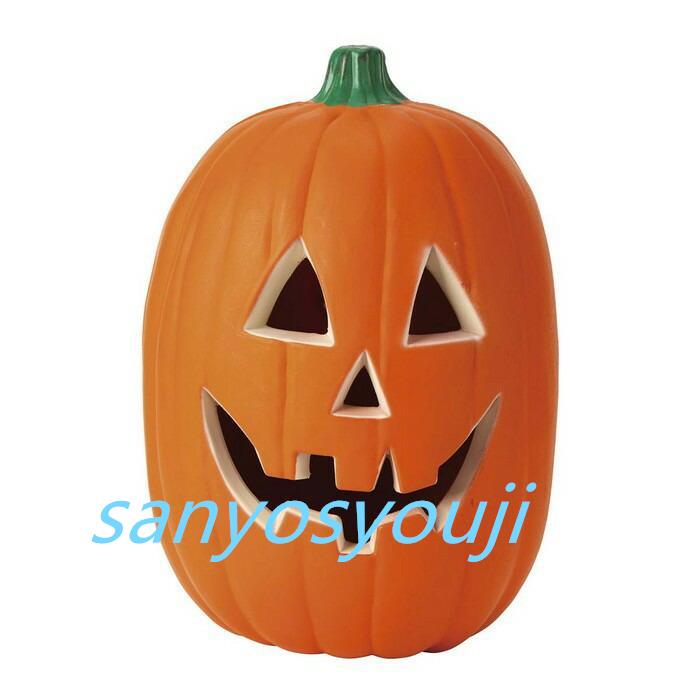 飾り かぼちゃ ランタン_【光る】LEDパンプキンランタン XL 1個_37-18-1-4_8800-7136